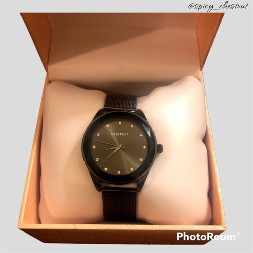 Ellen Tracy Gunmetal Watch